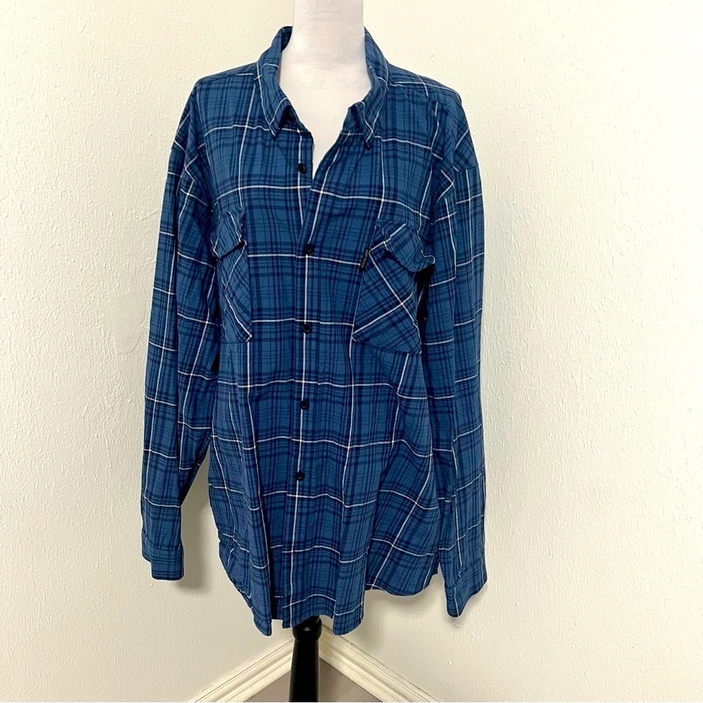 Harley-Davidson Men’s 4XL Long Sleeve Button Down Snap Collar Plaid Shirt EUC - Picture 1 of 11